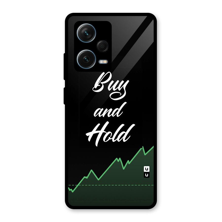 Investors Quote Buy and Hold Glass Back Case for Redmi Note 12 Pro Plus 5G