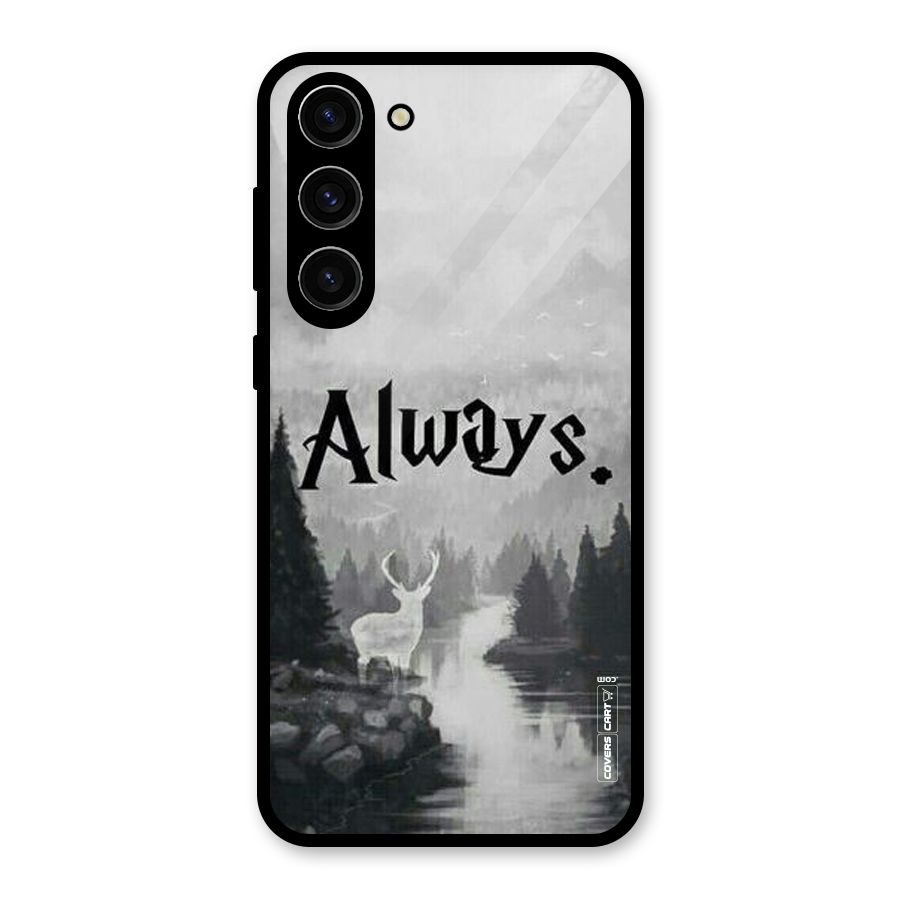 Invisible Deer Glass Back Case for Galaxy S23 Plus