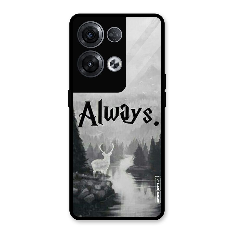 Invisible Deer Glass Back Case for Oppo Reno8 Pro 5G