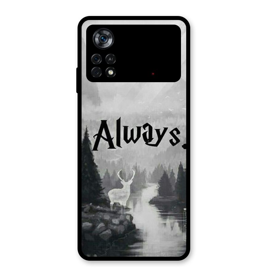 Invisible Deer Glass Back Case for Poco X4 Pro 5G