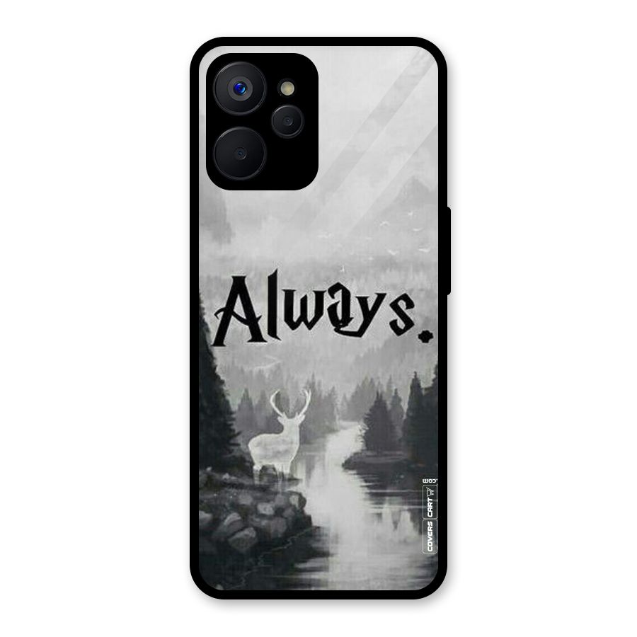 Invisible Deer Glass Back Case for Realme 9i 5G