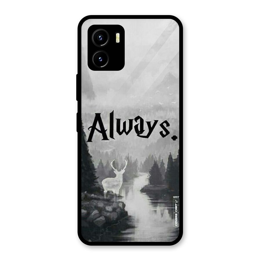 Invisible Deer Glass Back Case for Vivo Y15s
