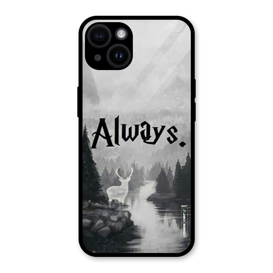 Invisible Deer Glass Back Case for iPhone 14