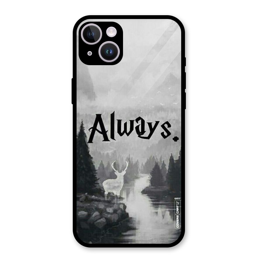 Invisible Deer Glass Back Case for iPhone 14 Plus