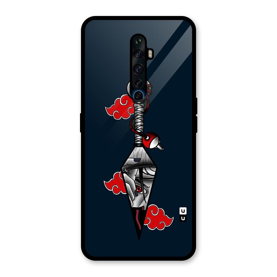 Itachi Kunai Naruto Glass Back Case for Oppo Reno2 F