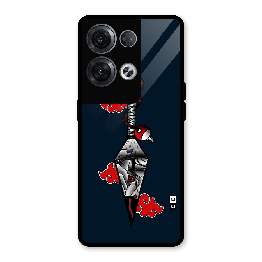 Itachi Kunai Naruto Glass Back Case for Oppo Reno8 Pro 5G