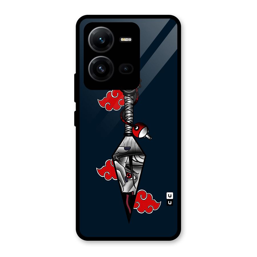 Itachi Kunai Naruto Glass Back Case for Vivo V25