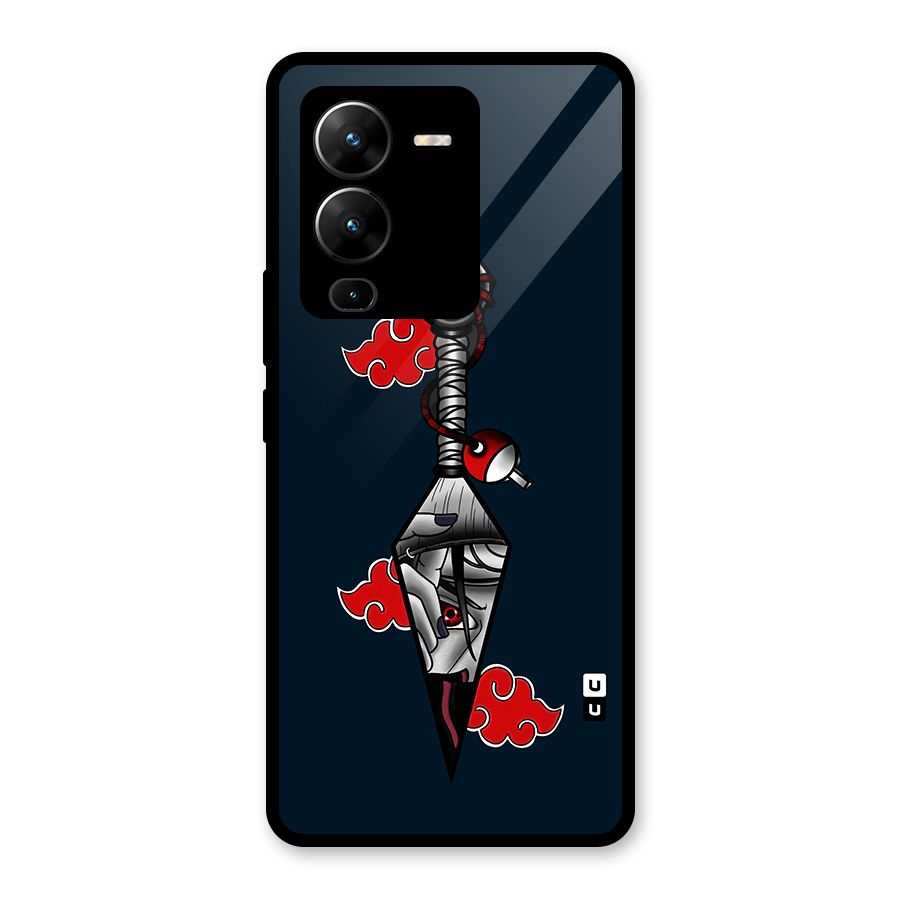 Itachi Kunai Naruto Glass Back Case for Vivo V25 Pro