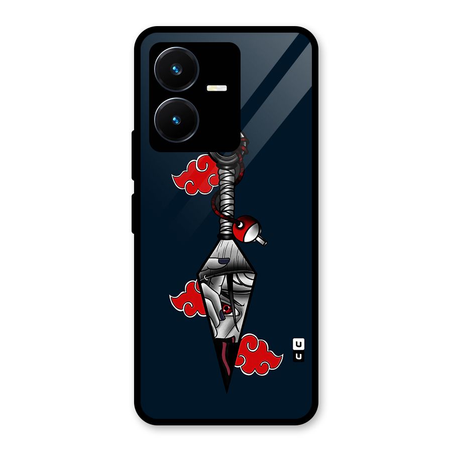 Itachi Kunai Naruto Glass Back Case for Vivo Y22