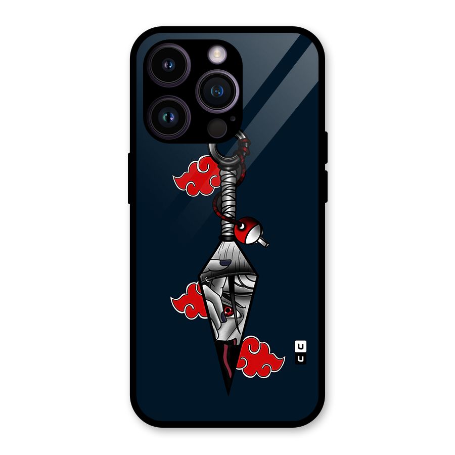 Itachi Kunai Naruto Glass Back Case for iPhone 14 Pro