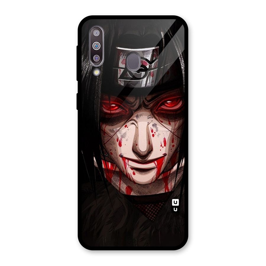 Itachi Uchiha Red Eyes Glass Back Case for Galaxy M30