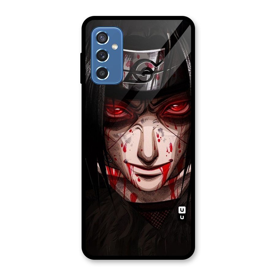 Itachi Uchiha Red Eyes Glass Back Case for Galaxy M52 5G