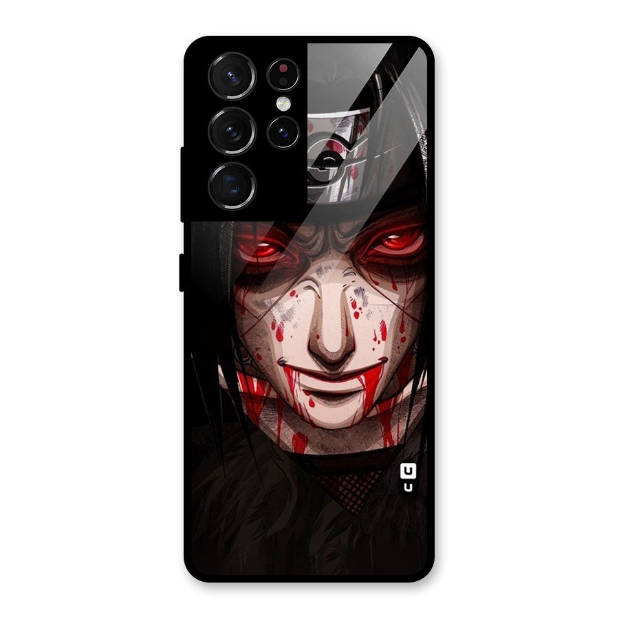 Itachi Uchiha Red Eyes Glass Back Case for Galaxy S21 Ultra 5G