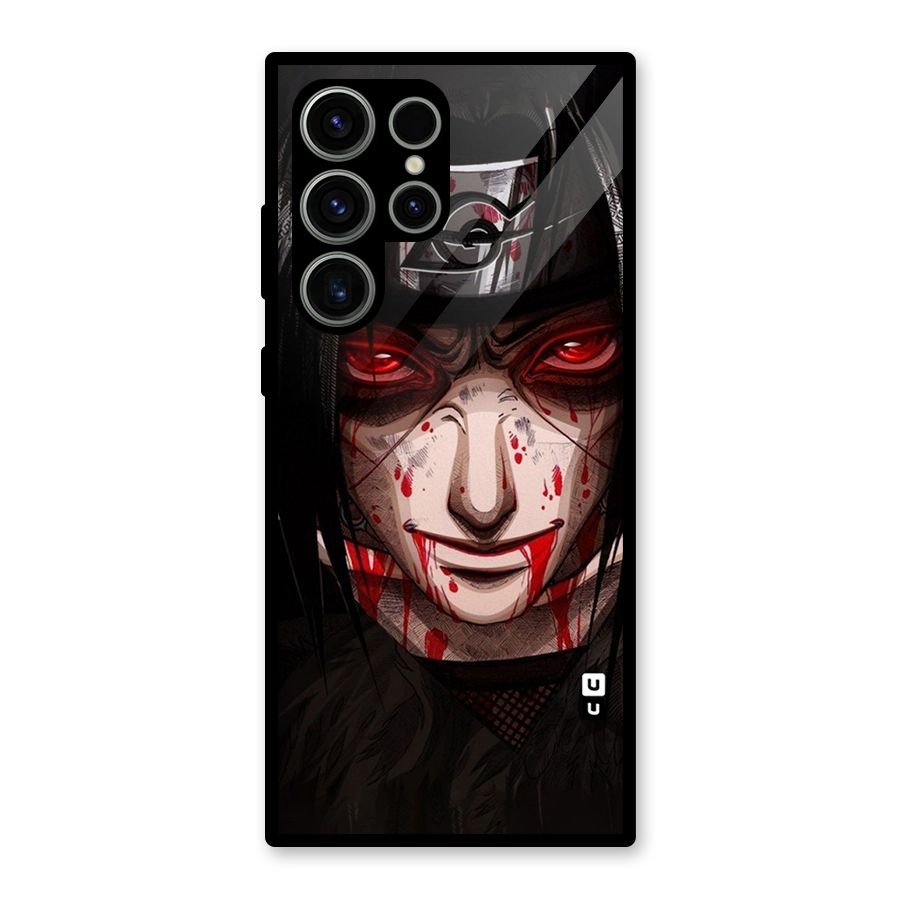 Itachi Uchiha Red Eyes Glass Back Case for Galaxy S23 Ultra