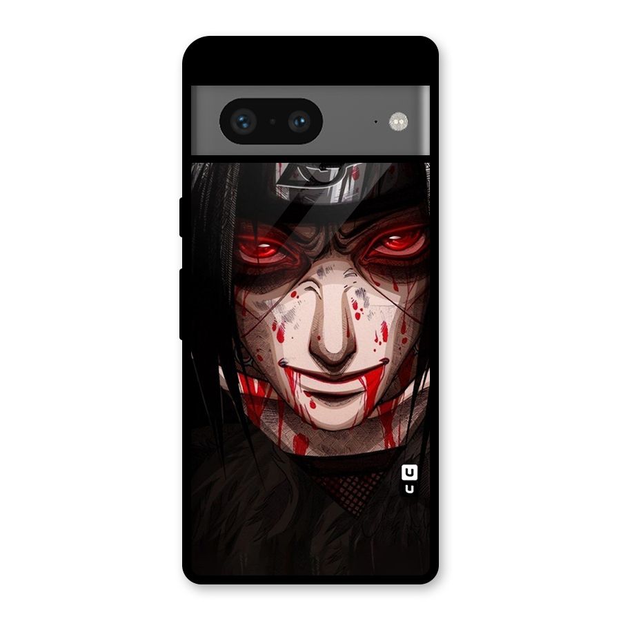 Itachi Uchiha Red Eyes Glass Back Case for Google Pixel 7