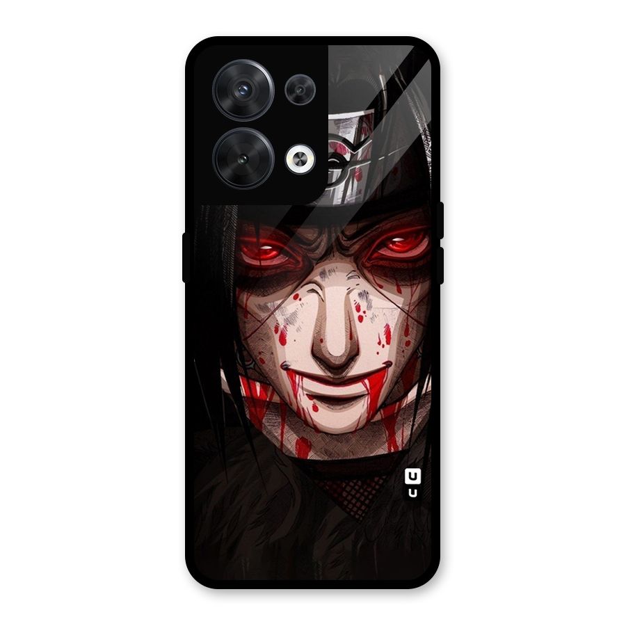 Itachi Uchiha Red Eyes Glass Back Case for Oppo Reno8 5G