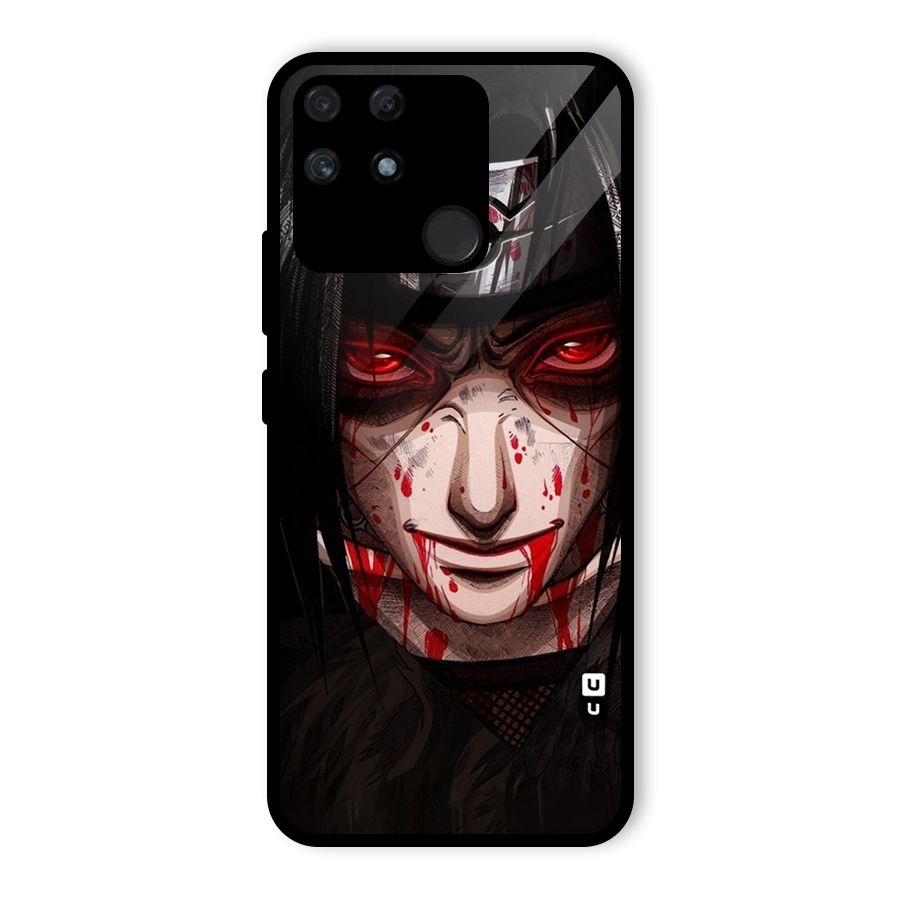 Itachi Uchiha Red Eyes Glass Back Case for Realme Narzo 50A