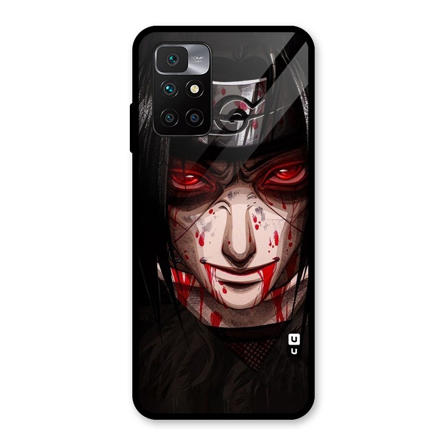 Itachi Uchiha Red Eyes Glass Back Case for Redmi 10 Prime