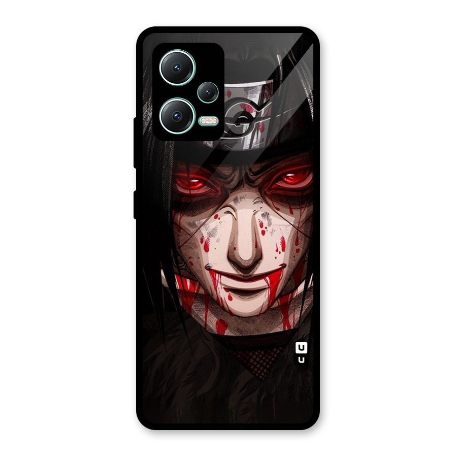 Itachi Uchiha Red Eyes Glass Back Case for Redmi Note 12 5G