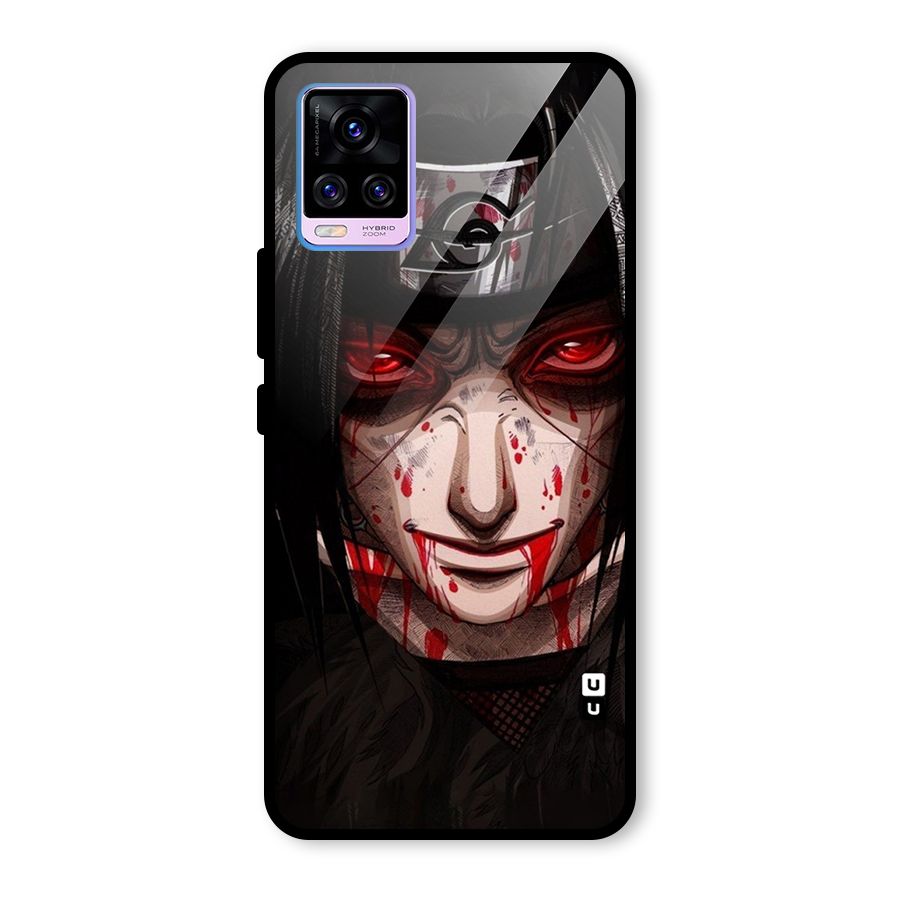 Itachi Uchiha Red Eyes Glass Back Case for Vivo V20 Pro