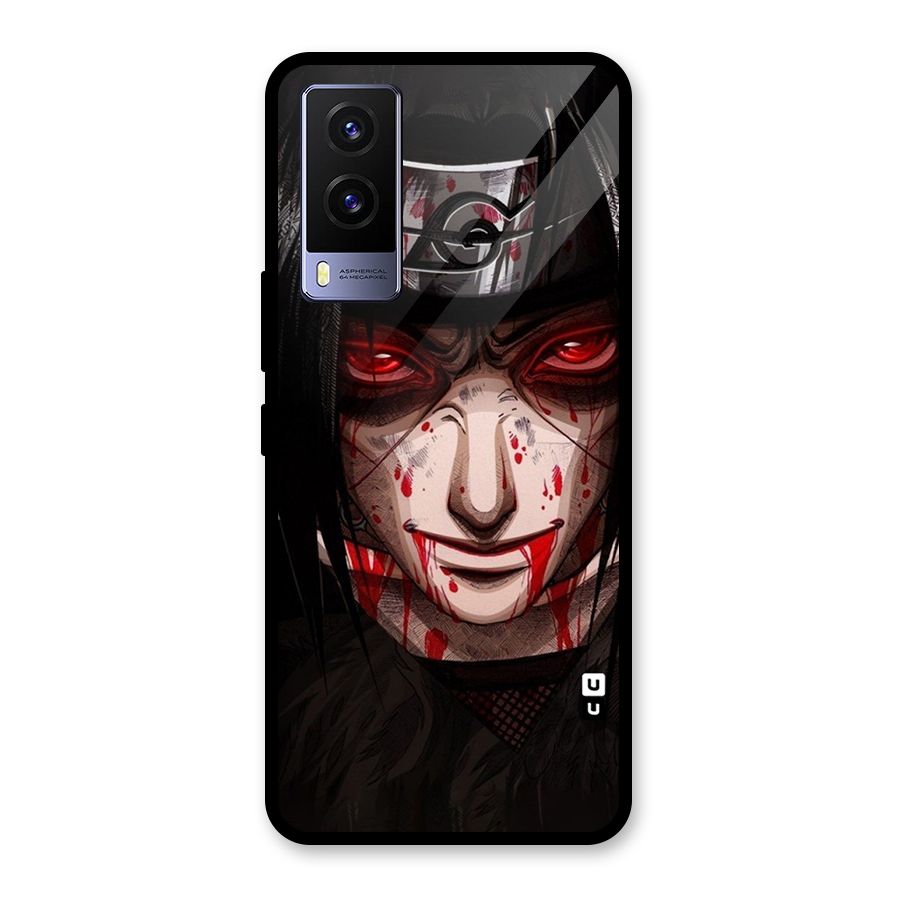 Itachi Uchiha Red Eyes Glass Back Case for Vivo V21e 5G
