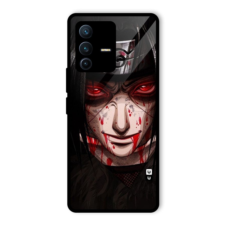 Itachi Uchiha Red Eyes Glass Back Case for Vivo V23 Pro