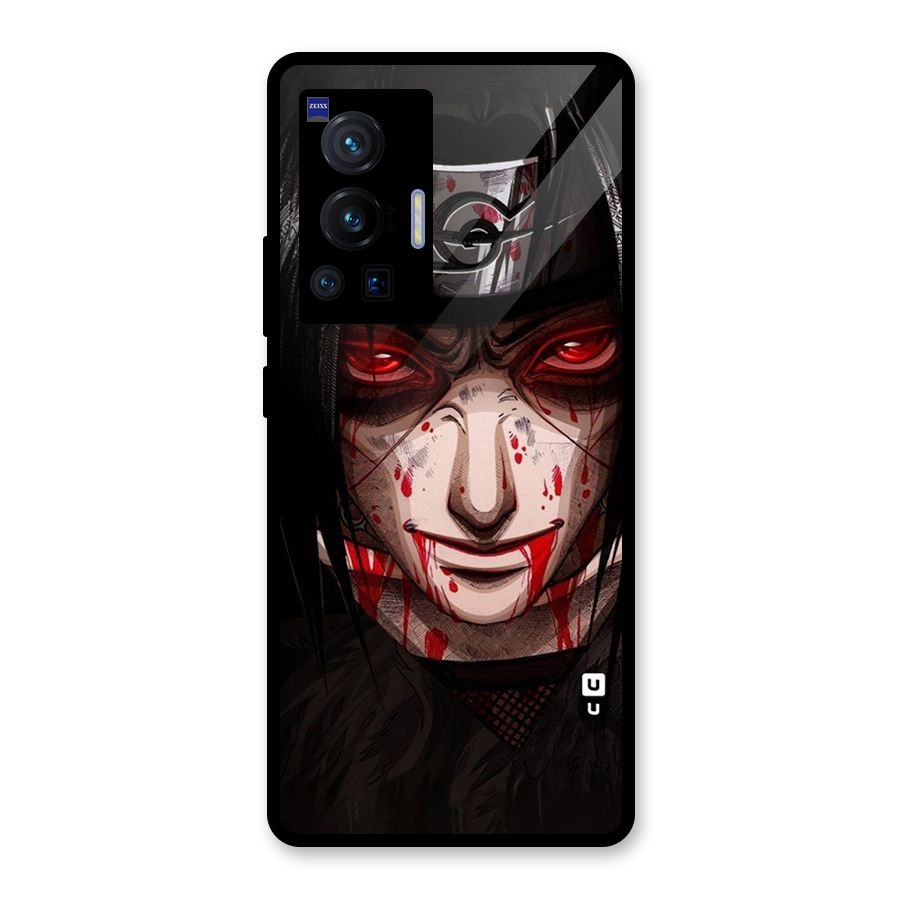 Itachi Uchiha Red Eyes Glass Back Case for Vivo X70 Pro