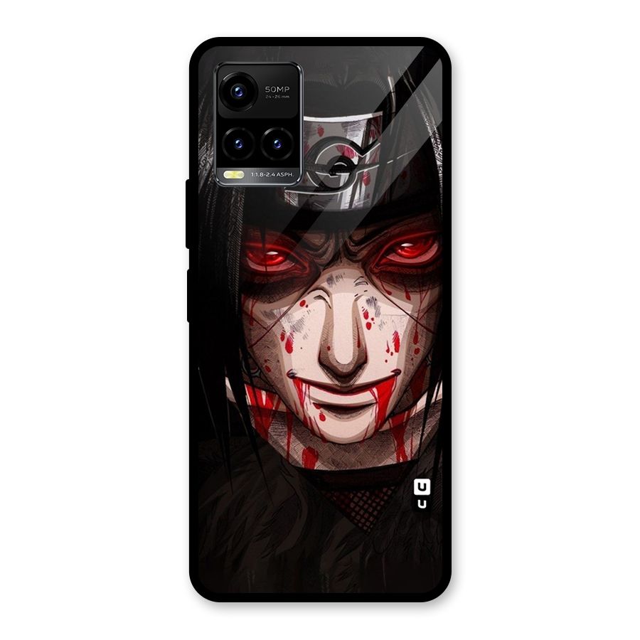 Itachi Uchiha Red Eyes Glass Back Case for Vivo Y21T