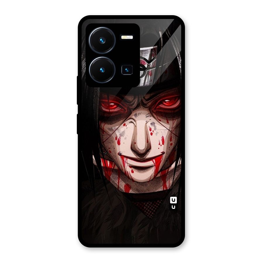 Itachi Uchiha Red Eyes Glass Back Case for Vivo Y35