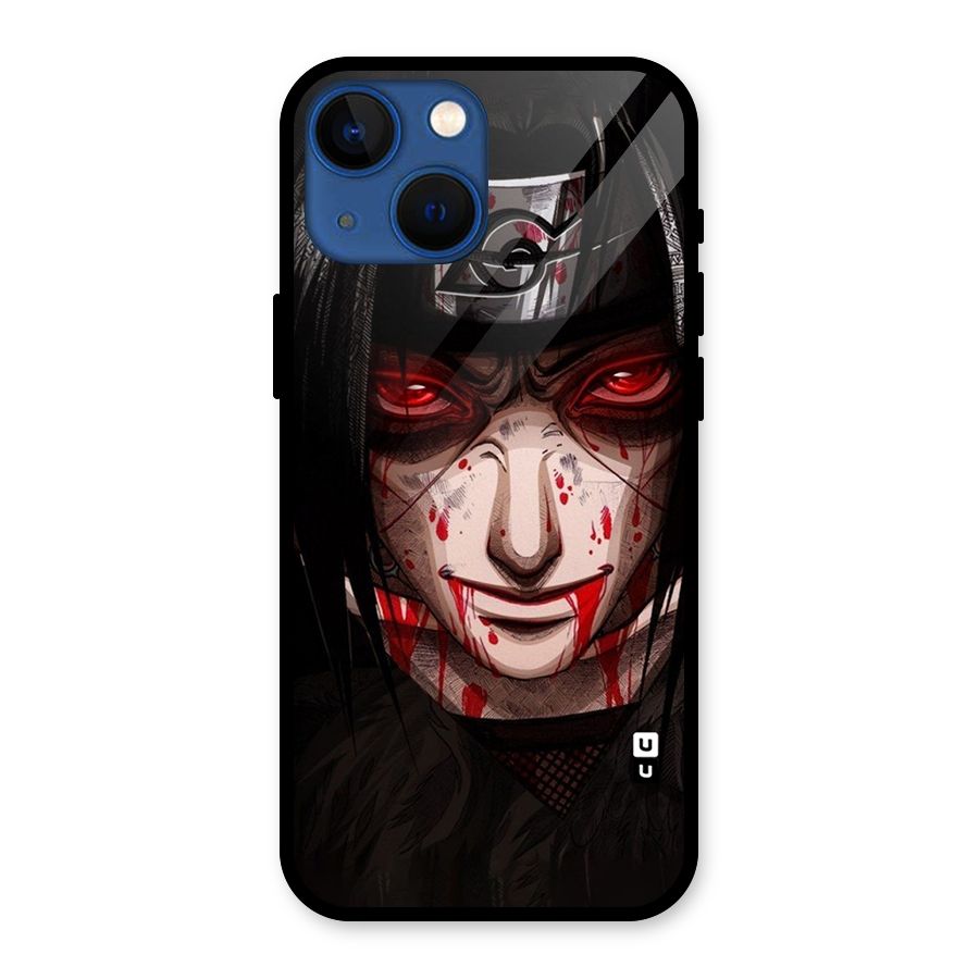 Itachi Uchiha Red Eyes Glass Back Case for iPhone 13 Mini