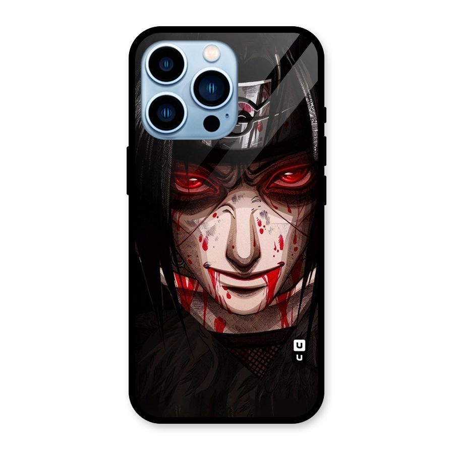 Itachi Uchiha Red Eyes Glass Back Case for iPhone 13 Pro