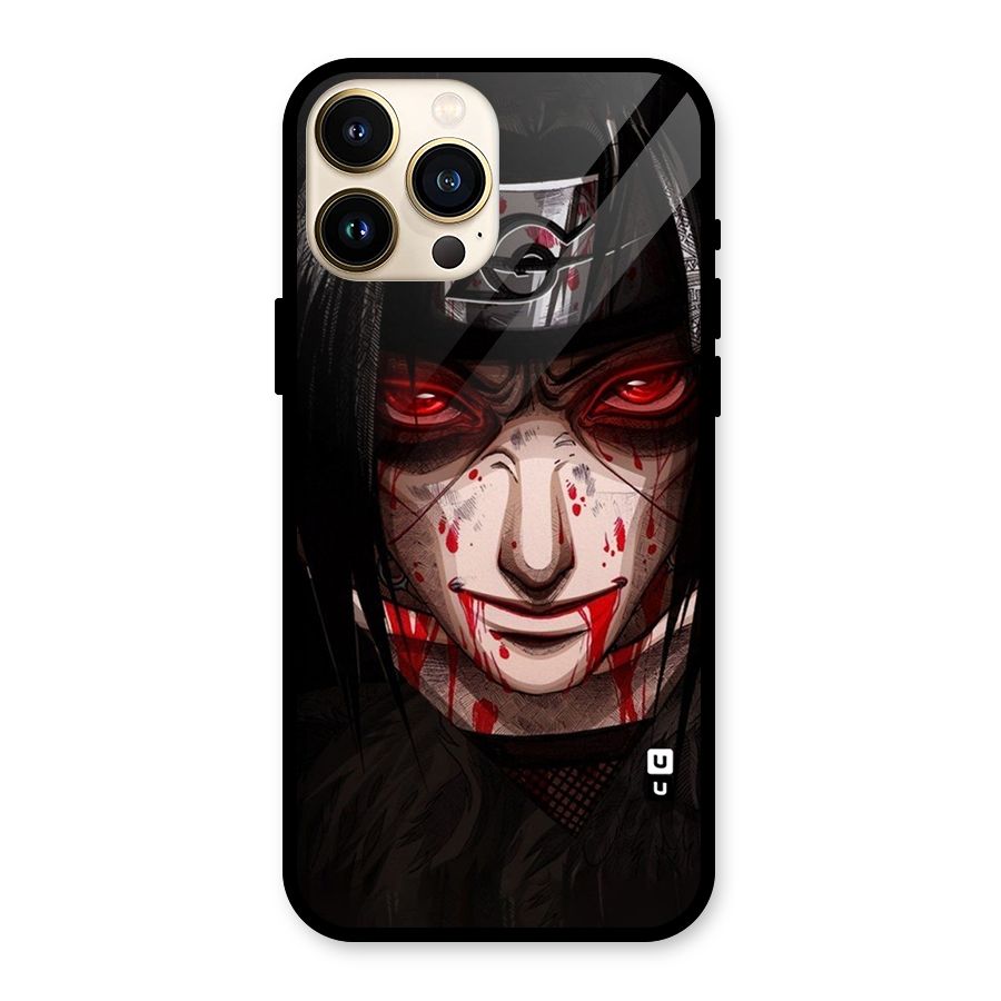 Itachi Uchiha Red Eyes Glass Back Case for iPhone 13 Pro Max