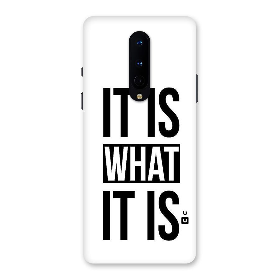 Itis What Itis Back Case for OnePlus 8