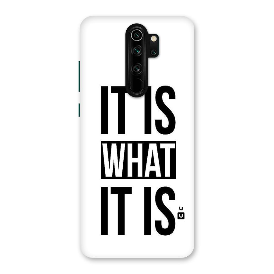 Itis What Itis Back Case for Redmi Note 8 Pro