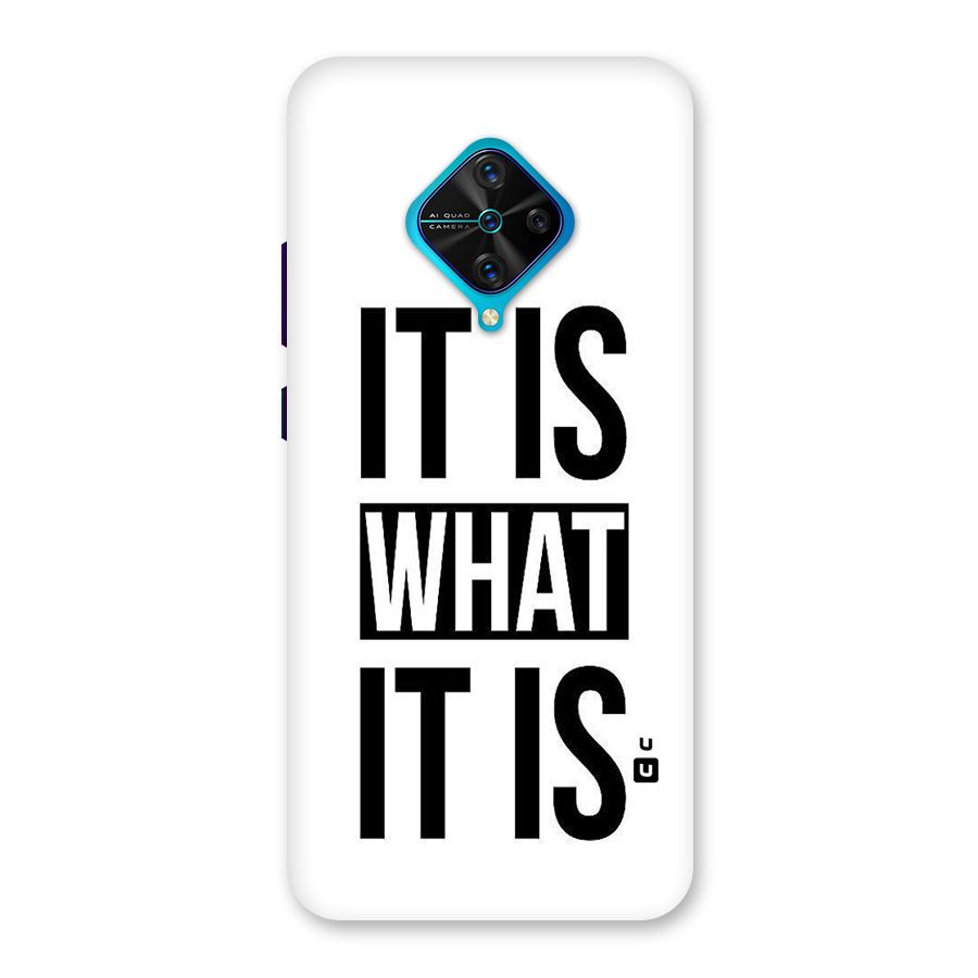 Itis What Itis Back Case for Vivo S1 Pro