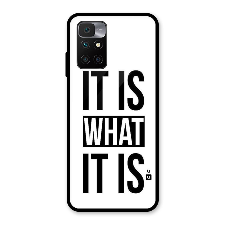 Itis What Itis Glass Back Case for Redmi 10 Prime