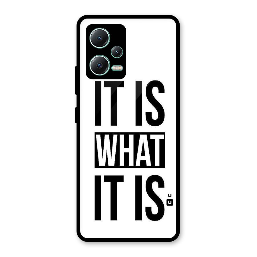 Itis What Itis Glass Back Case for Redmi Note 12 5G