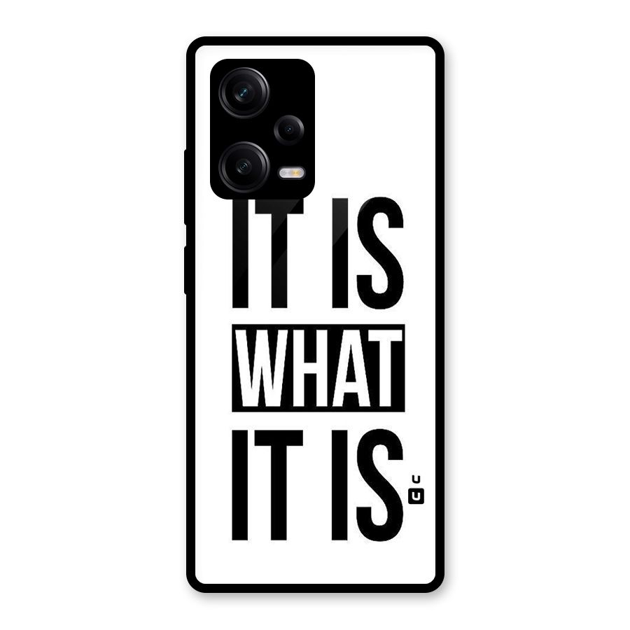 Itis What Itis Glass Back Case for Redmi Note 12 Pro