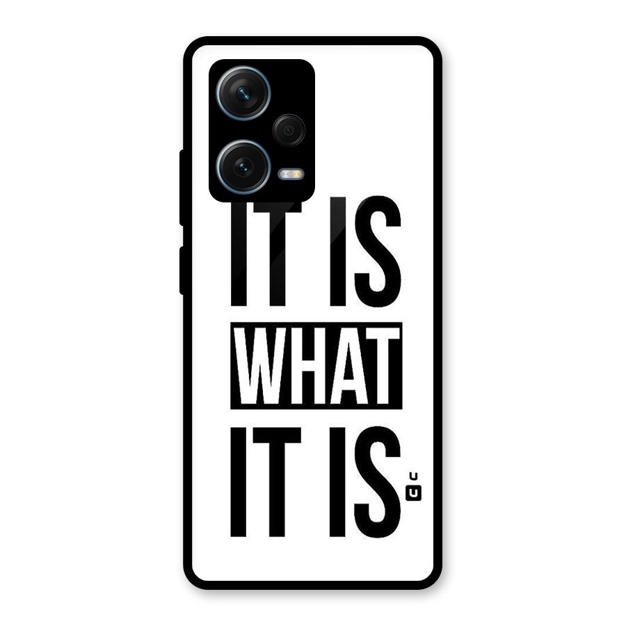 Itis What Itis Glass Back Case for Redmi Note 12 Pro Plus 5G