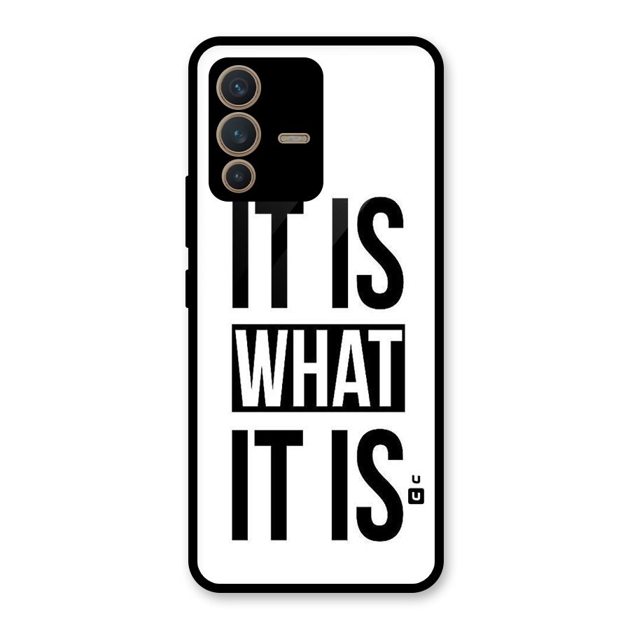 Itis What Itis Glass Back Case for Vivo V23 5G