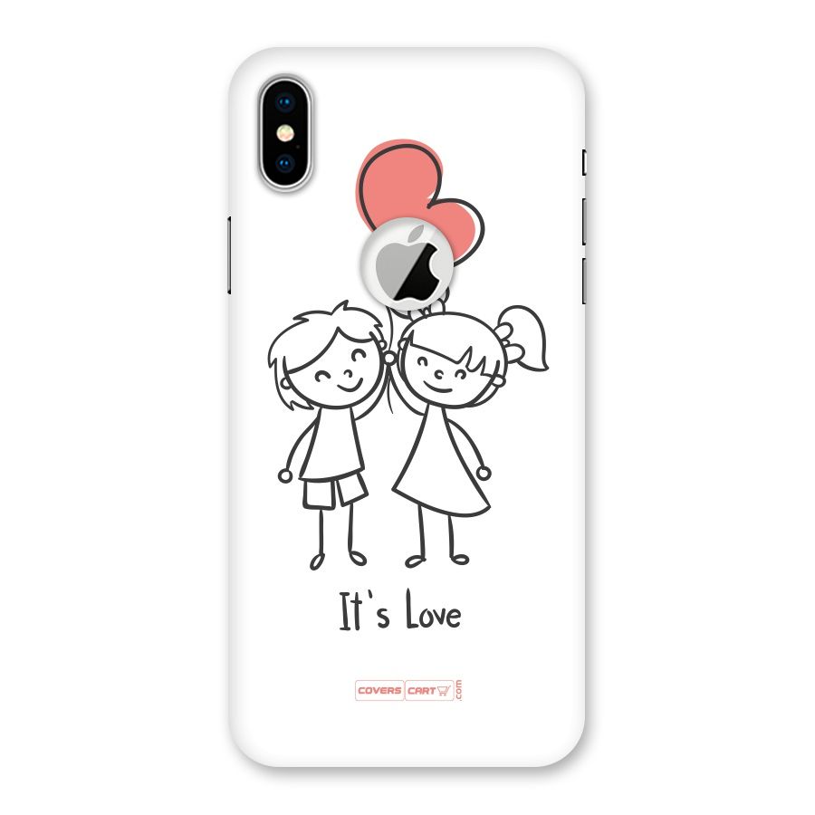 Its Love Back Case for iPhone X Logo Cut