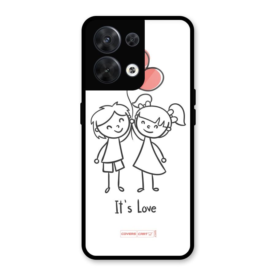 Its Love Glass Back Case for Oppo Reno8 5G