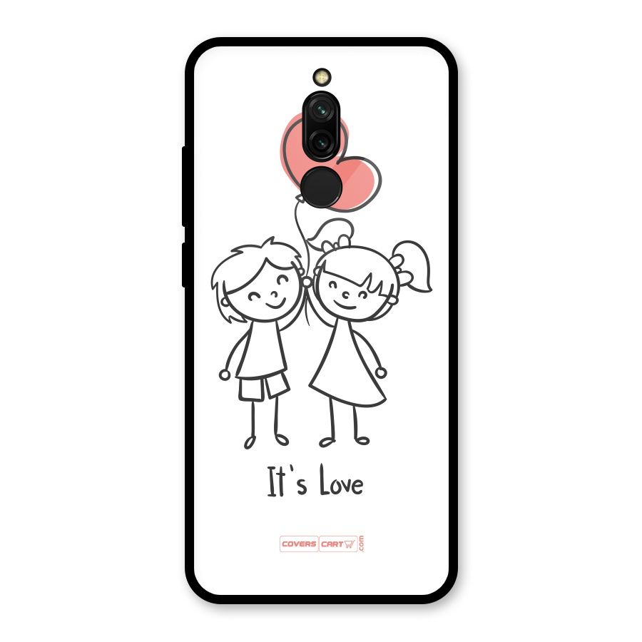 Its Love Glass Back Case for Redmi 8
