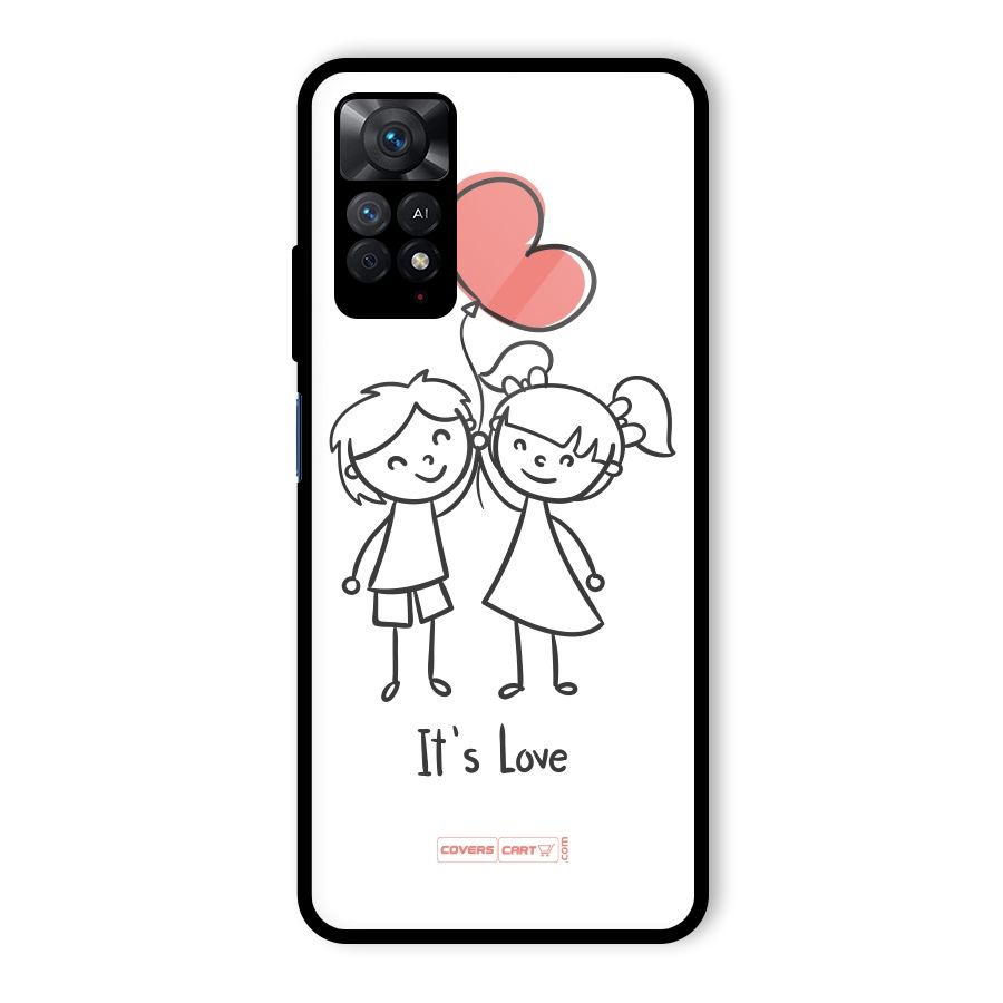 Its Love Glass Back Case for Redmi Note 11 Pro
