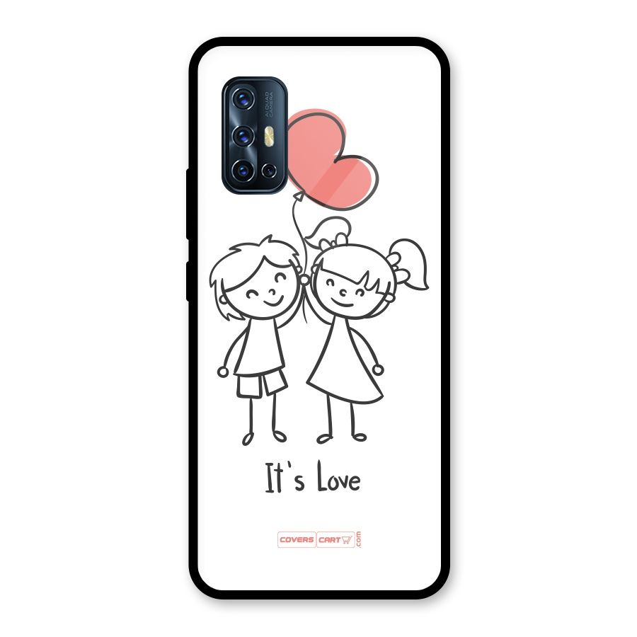 Its Love Glass Back Case for Vivo V17