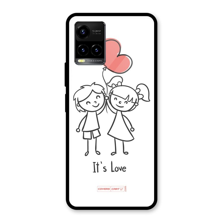Its Love Glass Back Case for Vivo Y21A