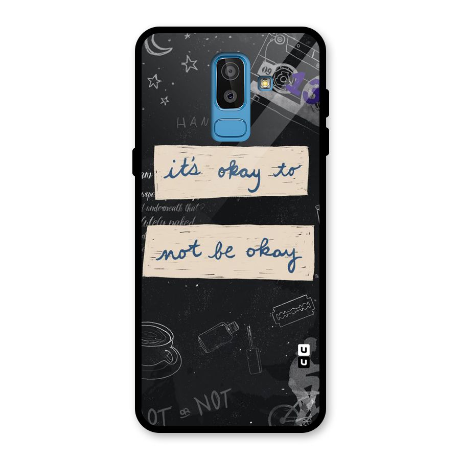 Its Okay Glass Back Case for Galaxy J8