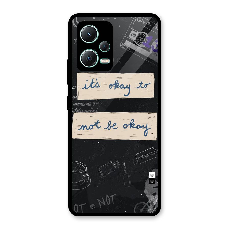 Its Okay Glass Back Case for Redmi Note 12 5G