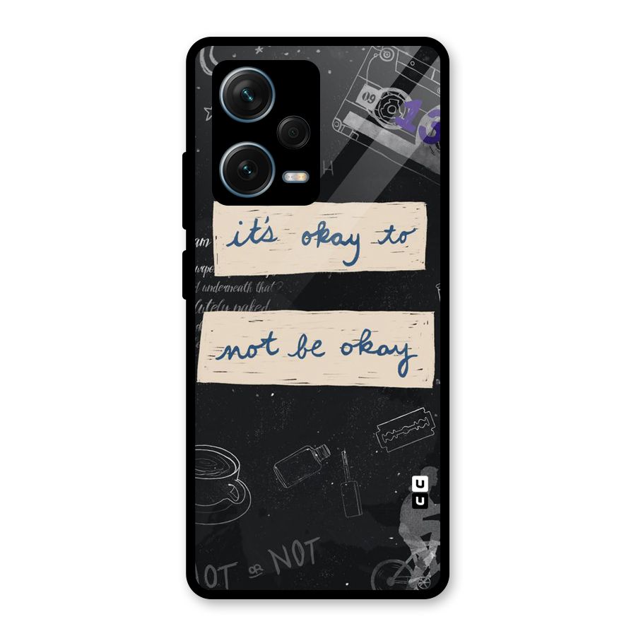 Its Okay Glass Back Case for Redmi Note 12 Pro Plus 5G