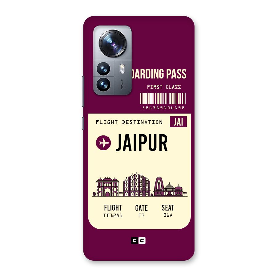 Jaipur Boarding Pass Back Case for Xiaomi 12 Pro
